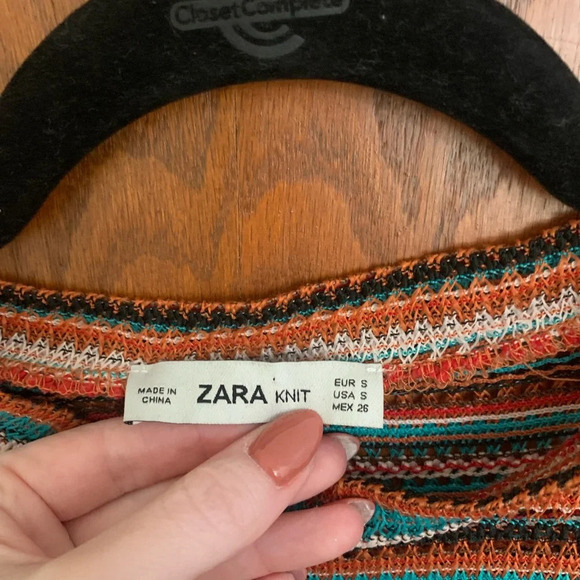 ZARA Knit Multi-Colored Blouse - Picture 3 of 6